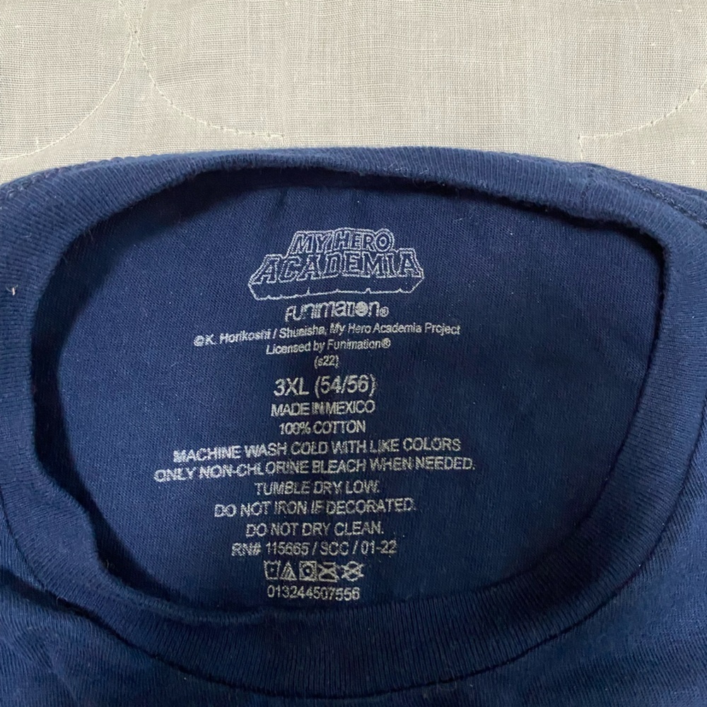 My Hero Academia Navy Graphic T-Shirt with Anime Design Size Men’s 3XL - Picture 6 of 6
